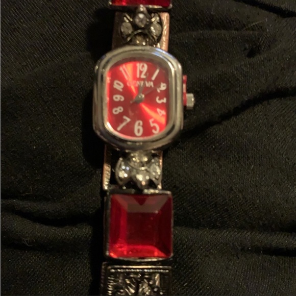 ONE OF A KIND: Black and Pink Beaded Stretch Watch - Picture 14 of 16